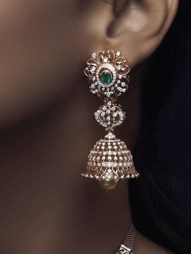 Sparkling Diamond Jhumka Earrings