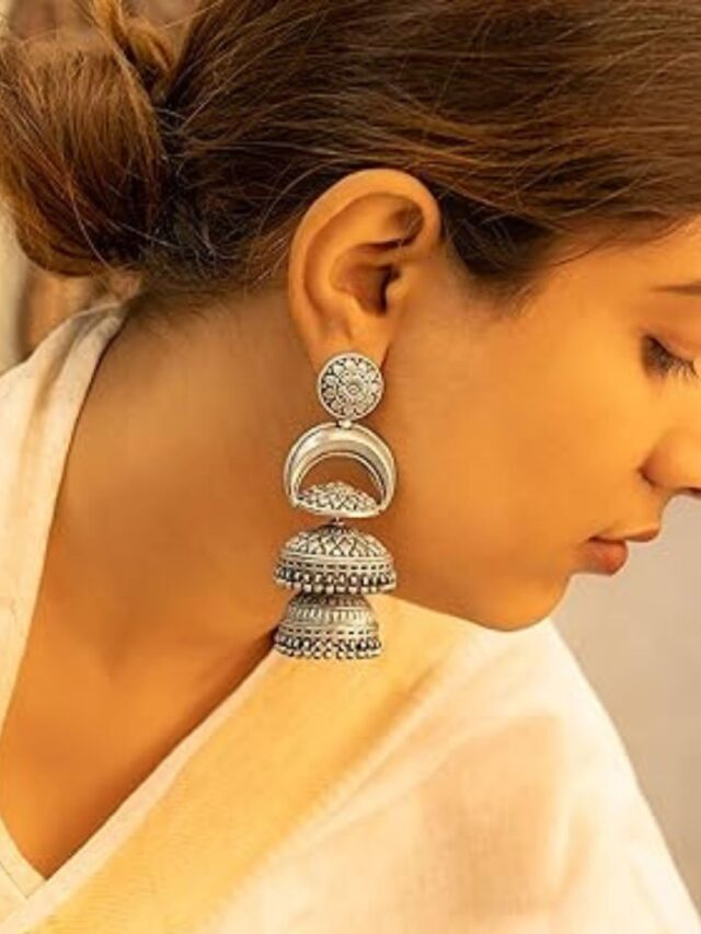 Pure Silver Jhumka Earrings