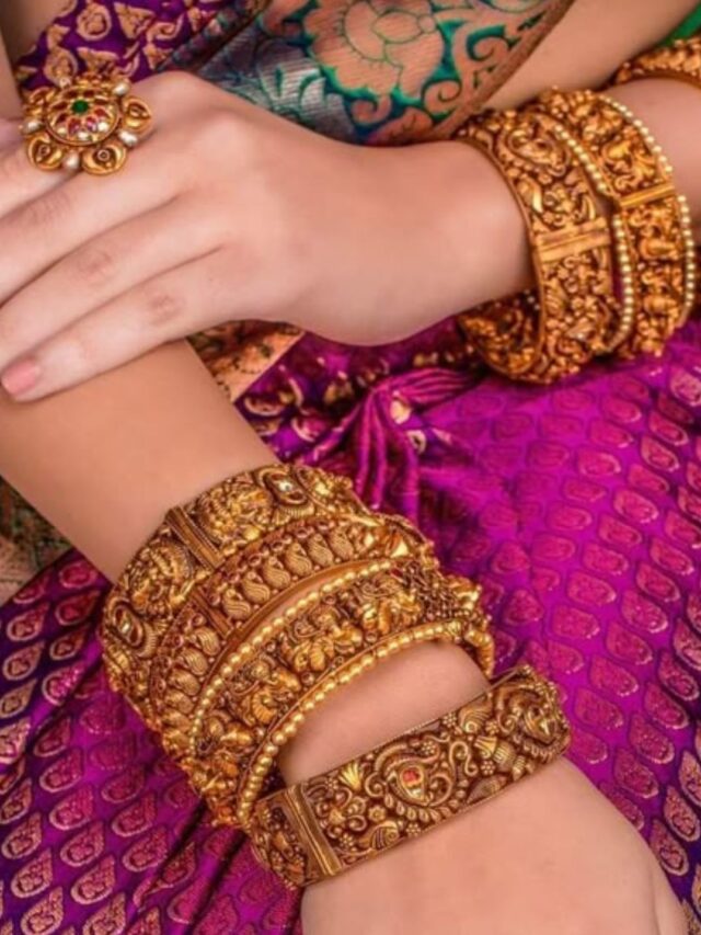 Ethnic Gold Kada Bangles