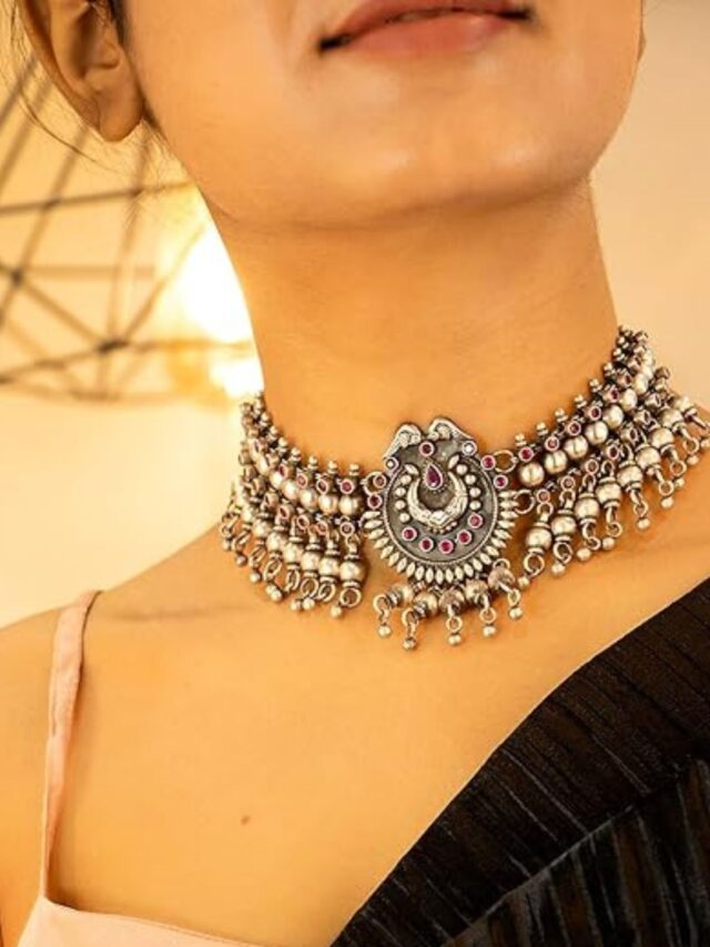 Pure Silver Choker Necklace Designs